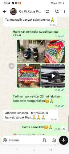 Testimonial Papan Bunga baturanjang